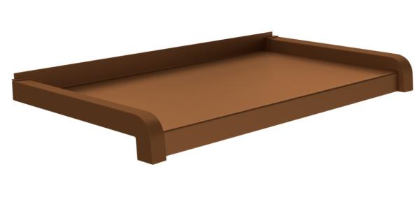 Venkovní hliníkové ohýbané parapety – hnědá RAL 8003