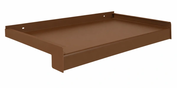 Venkovní hliníkové tažené parapety - hnědá RAL 8003 - nos 40 mm