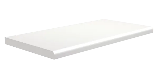 Vnitřní dřevotřískové parapety bez nosu – bílá