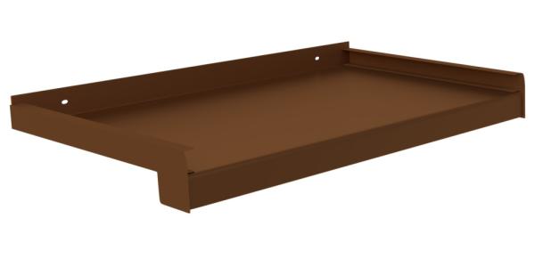 Venkovní hliníkové tažené parapety - hnědá RAL 8003