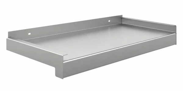 Venkovní hliníkové tažené parapety - stříbrná elox C0 - nos 40 mm